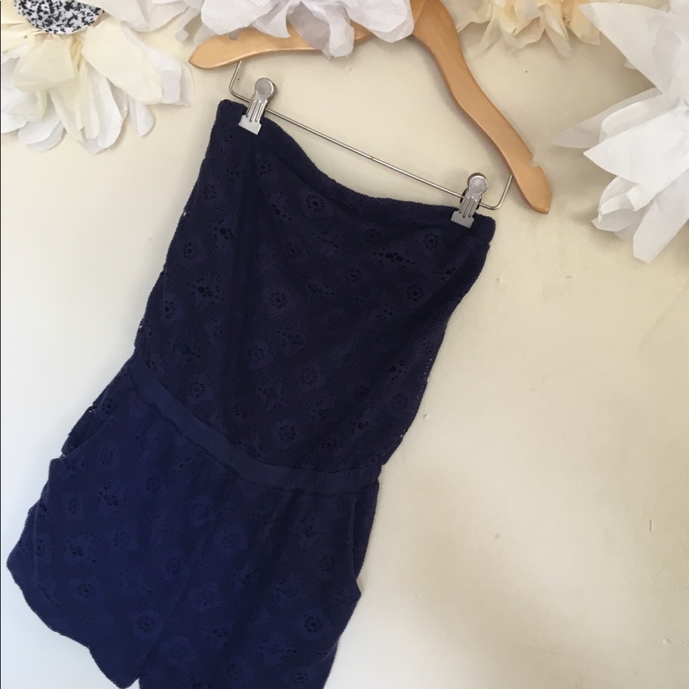 Anthro | Pins and Needles | Crochet Romper |Size S